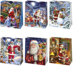  Karácsonyi Wonderland papír ajándéktasak, ajándékzacskó 19x23x10, 5 cm (PKK742032) - aprotalpak
