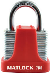 Matlock 40MM MASSZÍV LAKAT 4-TŰS ZÁRTESTTEL PIROS (MTL9507140K)