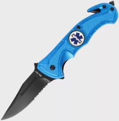 Mil-Tec Taktikai Mentőkés - Üvegtörő, övvágó, flipper nyitás, Rescue Blue kivitel