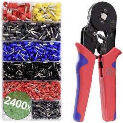 Quadrios Krimpelő fogó készlet, 2400 db érvéghüvely 0, 25 - 10 mm2, (22T007) (22T007)