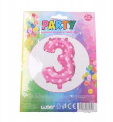 Wiky Felfújható lufi 3-as szám rózsaszín