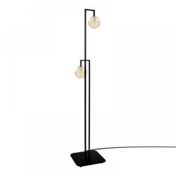 Kaja Lighting Lampadar Emir, 2xG9, H153cm, L31cm, metal negru, sticlă ambră (K-5769)