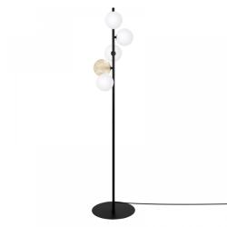Kaja Lighting Lampadar Saturno, 5xG9, H150cm, D35cm, metal negru, sticlă ambră, albă (K-5696)