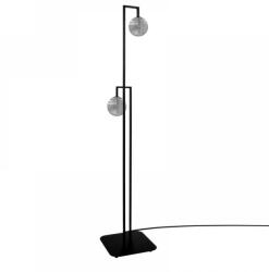 Kaja Lighting Lampadar Tores, 2xG9, H153cm, L31cm, metal negru, sticlă fumurie (K-5774)