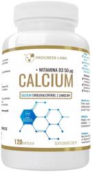 Progress Labs Carbonat de calciu 1000 mg + Vitamina D3 2000 UI - 120 capsule