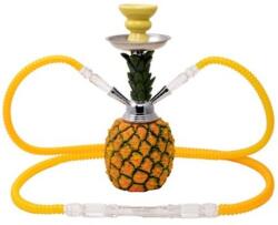 Atomic Ananász Shisha 2 csöves vízipipa 30 cm - sárga, dekoratív ananász dizájn (AT-0230675)