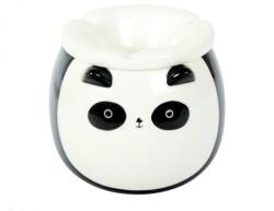  Panda hamutartó - szélálló kerámia, fekete-fehér, fedeles (M-23024-panda)