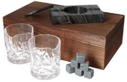 Angelo exkluzív Whiskys pohár szett fa díszdobozban tartozékokkal (A-500702)