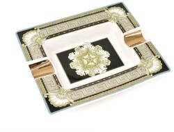 Angelo porcelán szivar hamutál görög és virág motívumokkal, 2 szivar részére (A-422004)