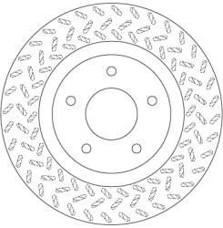 TRW DF6206 Féktárcsa, Szellőztetett, 5 lyukú, 294mm, Fekete, Lakkozott