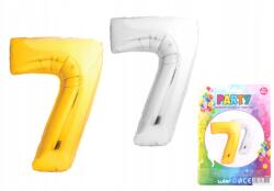 Wiky Felfújható lufi, 7-es, arany/ezüst
