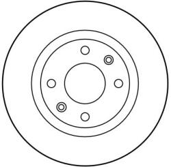 TRW DF2808 féktárcsa, fekete, 266mm