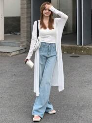 Dazy IC01104 Dazy Laza Fehér Ágytakaró Kardigán Gombok (8) XL