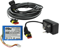 VHBW Fűnyíró akkumulátor és töltő 00057-98.251. 01 - 3400 mAh 18, 5 V Li-Ion