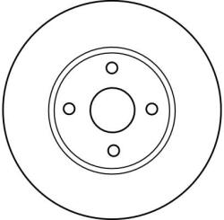 TRW DF4121 féktárcsa, első tengely, szellőző, 255mm külső átmérő, 20mm vastagság