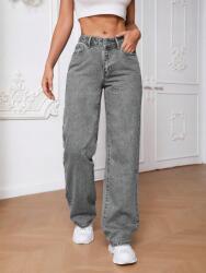 Shein XC26302 Shein Tall Egyenes Szárú Farmer Nadrág Magas Derékkal (8) L