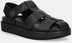 Tory Burch bőr szandál Kira Fisherman Sport Sandal - fekete Női 41