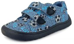 Protetika teniși barefoot pentru băieți KORO BALL albaștri | încălțăminte pentru copii pentru tot anul cu velcro, fără susținerea bolții, cu talpă flexibilă - 25