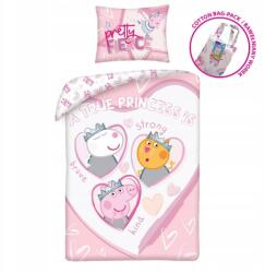 Halantex Peppa Pig Hercegnős Ágyneműhuzat Szövetzsákban Pamut 100x13 (PE-3257JBL)
