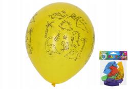 Wiky 5 db-os színes felfújható lufi készlet 30 cm dinoszaurusz motívummal gyerekeknek