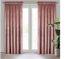 EUROFIRANY Rosa bársony sötétítő függöny Rózsaszín 135x300 cm