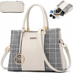  Női Bőr Kézitáska Elegáns Tágas Shopper Válltáska Városi Kézitáska (231107XF02-5)