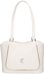 Karen D 699 fehér rostbőr táska