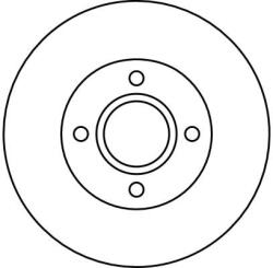 TRW DF4036 féktárcsa, szellőző, 258mm, Ford Fiesta, Mazda 2