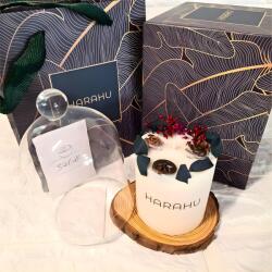 HARAHU Illatos gyertya üvegkupakkal VS-39869 - Fehér KP39869