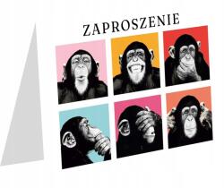 MPW PRO Születésnapi Meghívó Majom Állat Születésnapi Meghívó