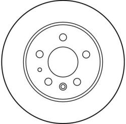TRW Féktárcsa, MERCEDES W123 -85/W126 -93 HÁTSÓ, 279mm, 10mm, 5 lyuk