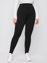Shein KC54204 Shein Fekete Sima Leggings Magas Plus Size Derékkal (8) 44