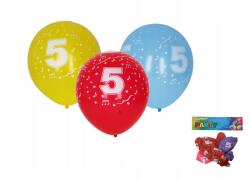 Wiky Felfújható lufi, 30cm, 5 db, 5-ös szám