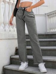 Shein T25313 Shein Egyenes Szárú Farmer Nadrág Magas Derékkal (8) Xs