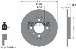 TEXTAR féktárcsa TEXTAR 92055003 for CITROËN, PEUGEOT (92055003)