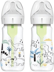 Dr. Brown's Dr-browns Cumisüveg Szélesnyakú Dino 270ml (WB92026) (072239325896)