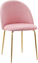 Klubfotel Bársonyszék Fargo Gold Velvet rózsaszín