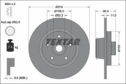 TEXTAR féktárcsa TEXTAR 92329403 for RENAULT, MERCEDES-BENZ (92329403)
