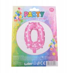  Felfújható lufi 0-ás szám rózsaszín
