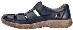 RIEKER Pantofi barbati, albastru inchis, casual, piele naturala, perforati, cu talpa joasa, Rieker 03578-14-Albastru-Inchis (Marime: 43) (03578-14-Albastru-Inchis-43)
