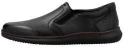 RIEKER Pantofi barbati, negru, casual, piele naturala, cu talpa joasa, Rieker 10450-00-Negru (Marime: 42) (10450-00-Negru-42)