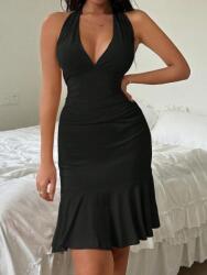 Shein CC14215 Shein Ruha Mini Fekete Fodros (8) S