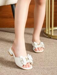 Shein B23111 Shein Magassarkú Flip-flop Papucs Fehér Masnis (8) 37 (sk2411103276108006)