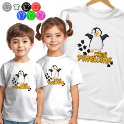  Gyerek Póló Pingvin Napra Iskolai Napokra Pingvin 122 Mp (KOSZULKA DZIECIĘCA V2 - NR 21)