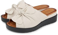 Vlnka Dahlia női bőr kinti papucs, krémszínű felnőtt cipő méret 37