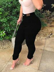 Shein CC52213 Shein Magas Derekú Farmer Nadrág Fekete (8) XL