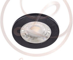 STRÜHM Fin Led IP44 3 W-os süllyesztett natúr fehér fekete színű kör alakú LED-es mennyezetlámpa (3516)