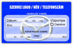 gigastore Mazda - Vezérlés csere szerviz matrica 10x6 cm saját logóval : Színek - Világos kék