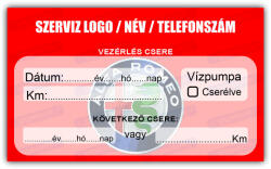  Alfa - Vezérlés csere szerviz matrica 10x6 cm saját logóval : Színek - Zöld