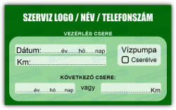 gigastore Vezérlés csere szerviz matrica 10x6 cm saját logóval : Színek - Sötét kék